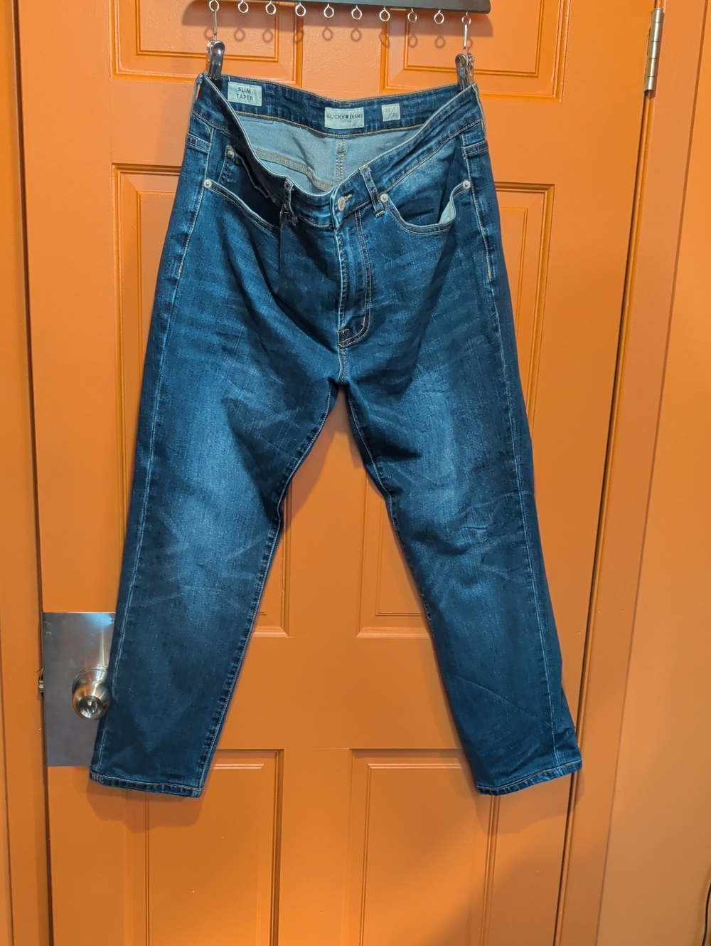 Lucky Brand Men's Dark Blue Slim Straight Jeans